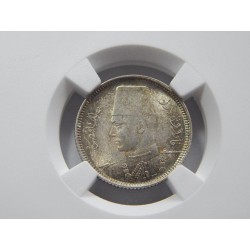 Egypt 2 Piastres 1937 Ag NGC MS63 ččŠU004 (