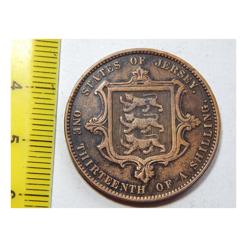 Jersey 1⁄13 Shilling 1871 RR XF č32193 Jersey 1⁄13 Shilling 1871 RR XF č32193