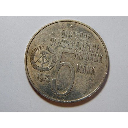 Německo DDR 5 Mark 1978 A Anti-Apartheid UNC č29157