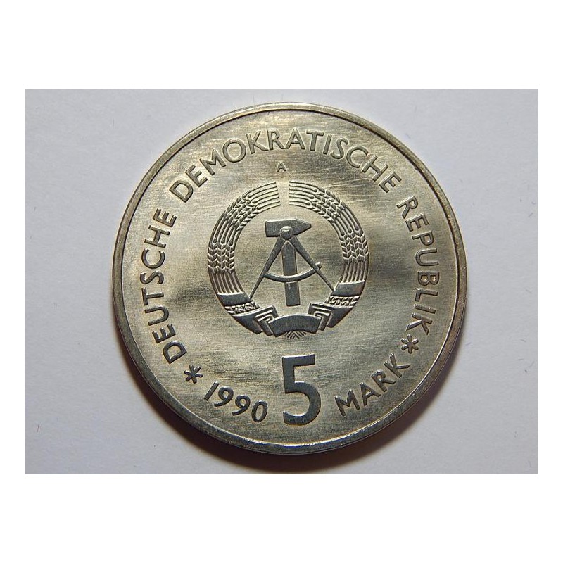 Německo DDR 5 Mark 1990 A Zeughaus UNC č29097 Německo DDR 5 Mark 1990 A Zeughaus UNC č29097