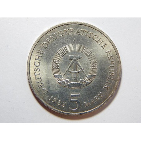Německo DDR 5 Mark 1983 A Luther Geburtshaus UNC č29148