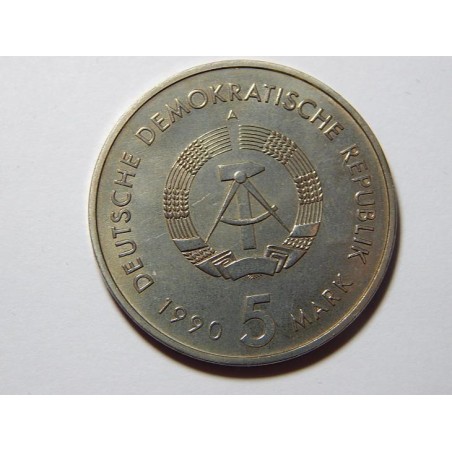 Německo DDR 5 Mark 1990 A 500 Jahre Postwerssen UNC č28853