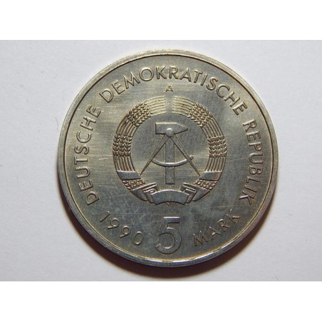 Německo DDR 5 Mark 1990 A 500 Jahre Postwerssen UNC č28817