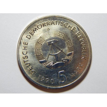 Německo DDR 5 Mark 1990 A 500 Jahre Postwerssen UNC č28843