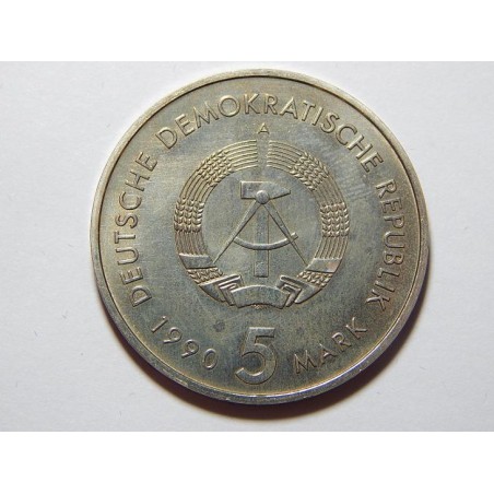 Německo DDR 5 Mark 1990 A 500 Jahre Postwerssen UNC č28868