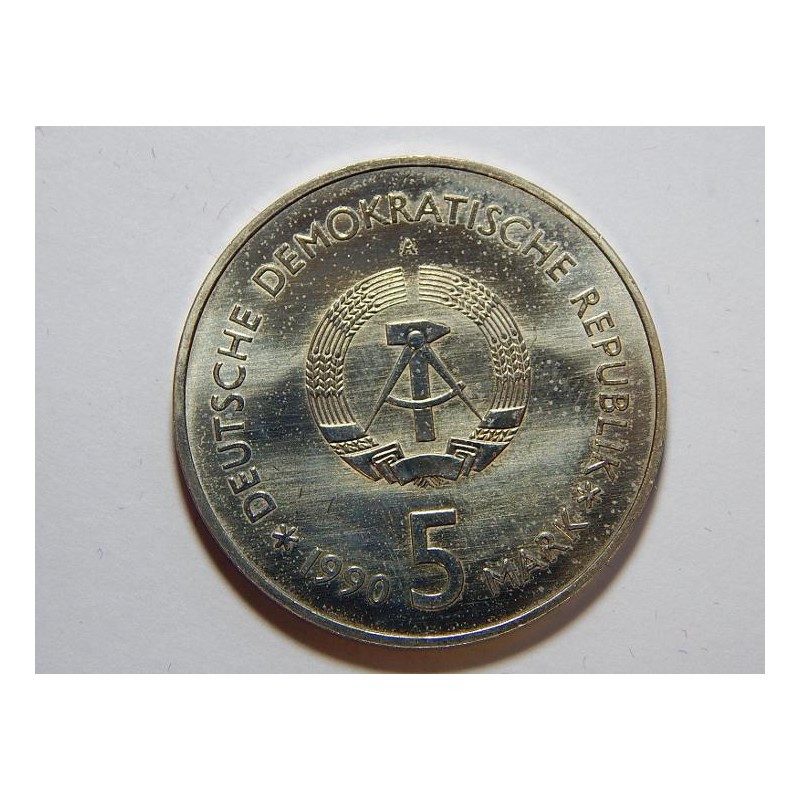 Německo DDR 5 Mark 1990 A Zeughaus UNC č29111 Německo DDR 5 Mark 1990 A Zeughaus UNC č29111