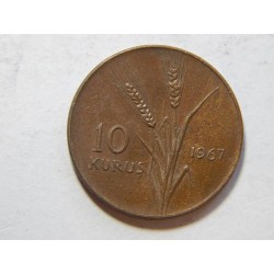 Turecko 10 Kurus 1967 XF č29365 