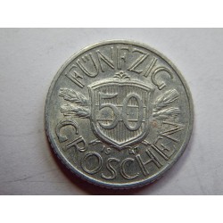 Rakousko 50 Gröschen 1947 XF-UNC č31767 