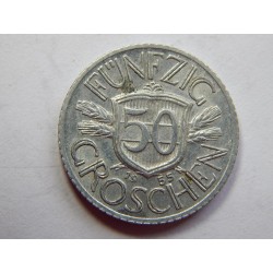Rakousko 50 Gröschen 1955 XF č31706 