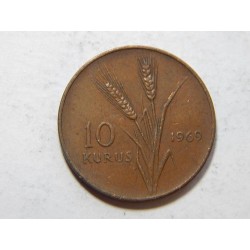 Turecko 10 Kurus 1969 XF č29339 