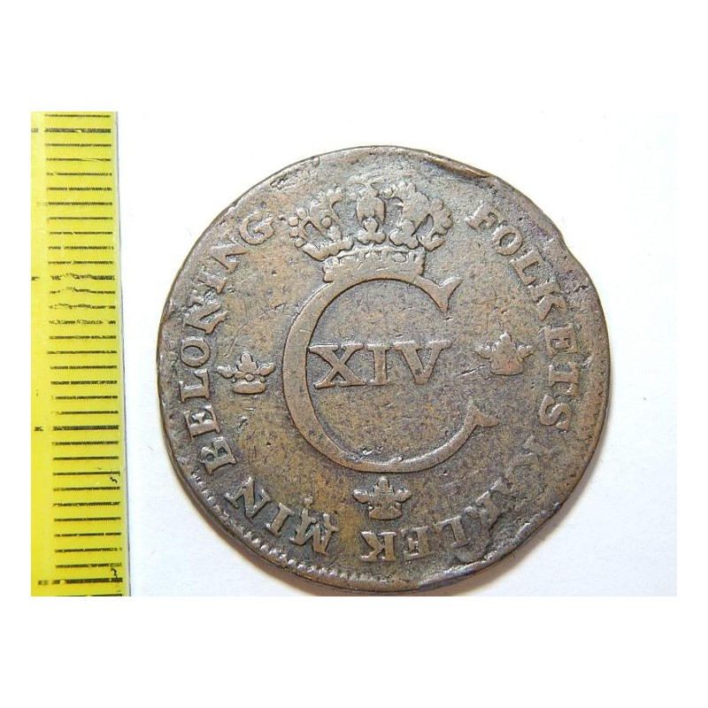Švédsko ½ Skilling, 1822 VF č29164 Švédsko ½ Skilling, 1822 VF č29164