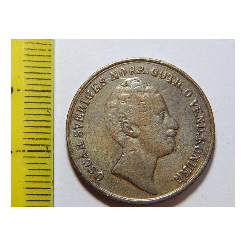 Švédsko ⅔ Skilling Banco 1854 XF č29166 Švédsko ⅔ Skilling Banco 1854 XF č29166