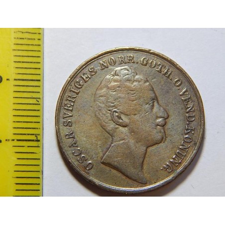 Švédsko ⅔ Skilling Banco 1854 XF č29166
