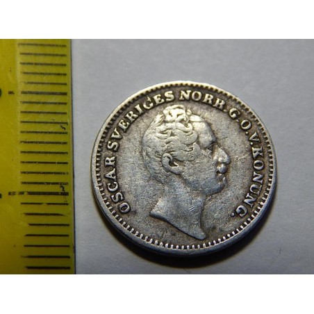 Švédsko 1⁄16 Riksdaler Specie 1848 R Ag XF č29172