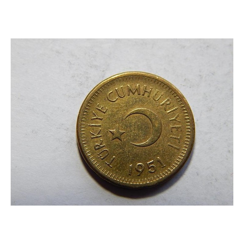Turecko 5 Kurus 1951 XF č29517 Turecko 5 Kurus 1951 XF č29517