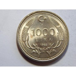 Turecko 1000 Lira 1993 XF č30934 