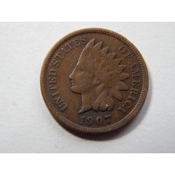 USA 1 Cent 1907 Indián XF č31552