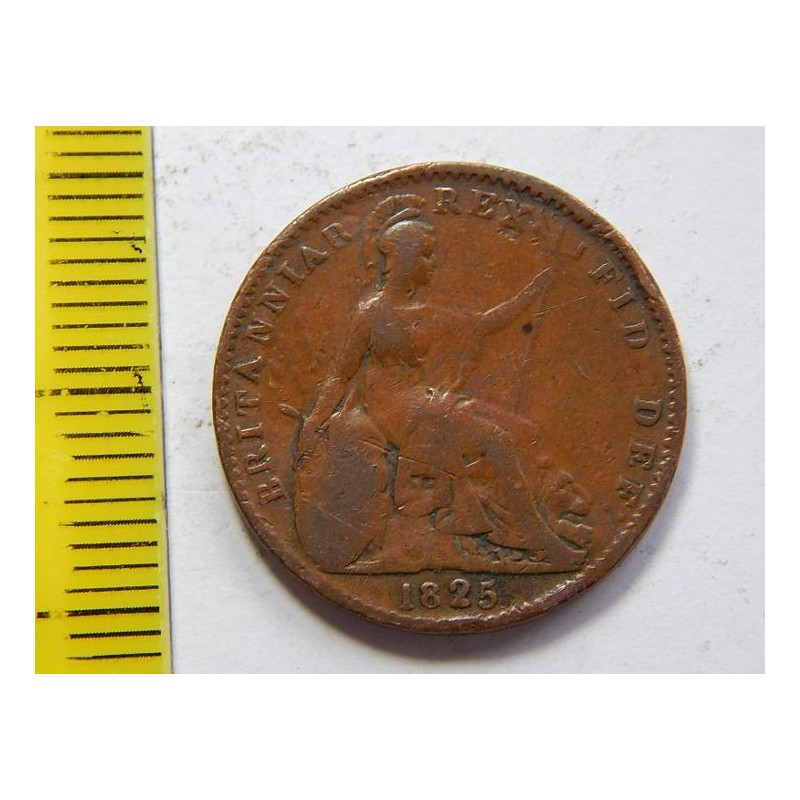 Anglie 1 Farthing 1825 VF č35020 Anglie 1 Farthing 1825 VF č35020