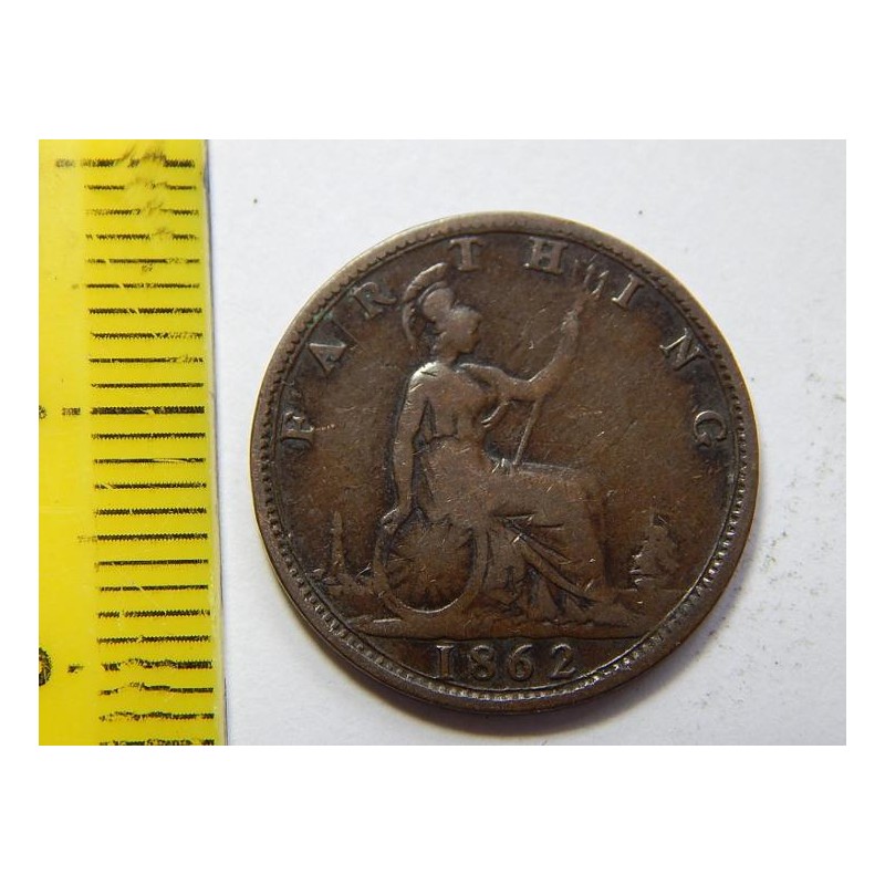 Anglie 1 Farthing 1862 VF-XF č30827 Anglie 1 Farthing 1862 VF-XF č30827