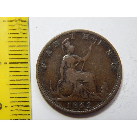 Anglie 1 Farthing 1862 VF-XF č30827