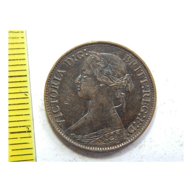 Anglie 1 Farthing 1873 XF č35044 Anglie 1 Farthing 1873 XF č35044