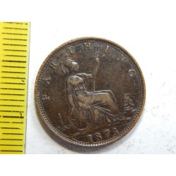 Anglie 1 Farthing 1873 XF č35044