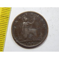 Anglie 1 Farthing 1872 VF č30816