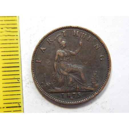 Anglie 1 Farthing 1875 H XF č35012