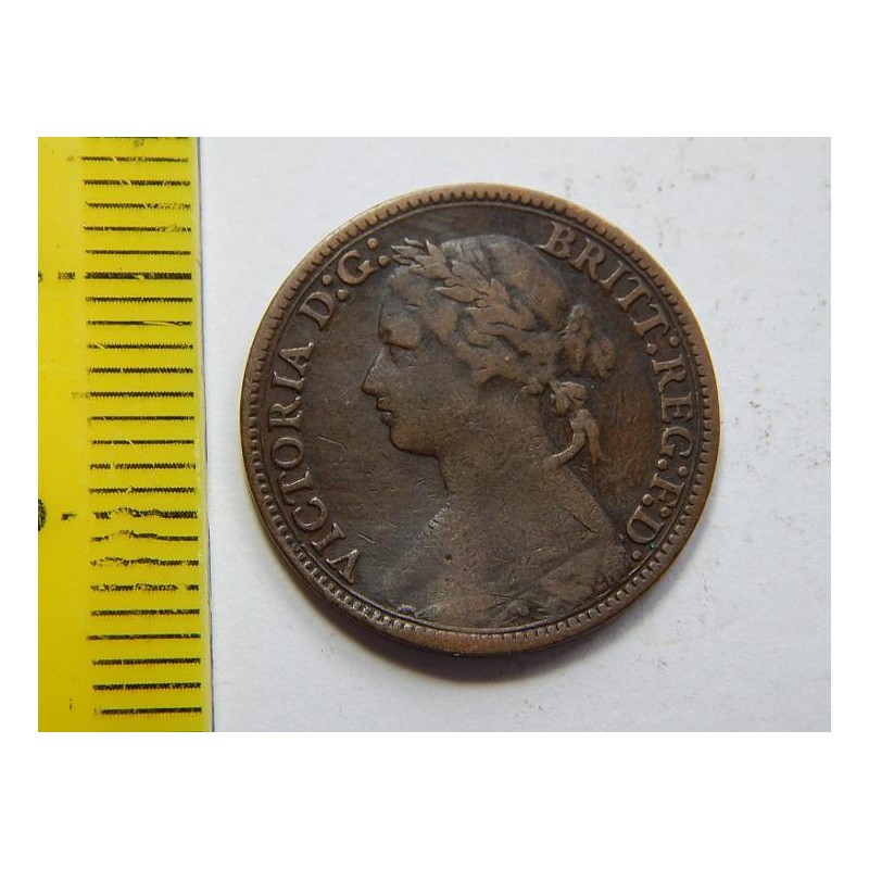 Anglie 1 Farthing 1879 VF č30807 Anglie 1 Farthing 1879 VF č30807