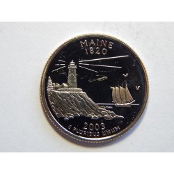 USA ¼ Dollar 2003 S Maine R PROOF č30627