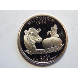 USA ¼ Dollar 2004 S Wisconsin R PROOF č30607