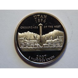 USA ¼ Dollar 2007 S Utah R PROOF č30203