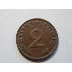 Německo 3. Říše 2 Reichspfennig 1938 D XF č30701 