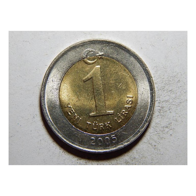 Turecko 1 Lira 2005 XF č23590 Turecko 1 Lira 2005 XF č23590