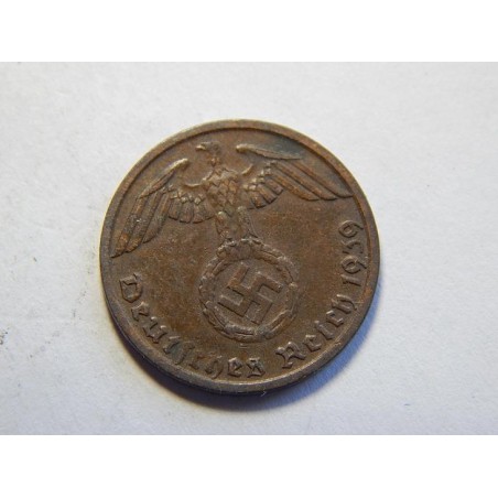 Německo 3. Říše 1 Reichspfennig 1939 D XF č30723 