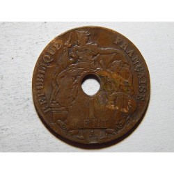 Francouzská Indochina 1 Cent 1910 A VF č37979