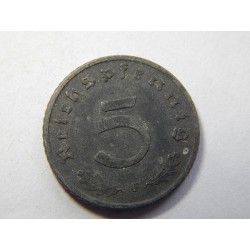 Německo 3. Říše 5 Reichspfennig 1940 F XF č29954