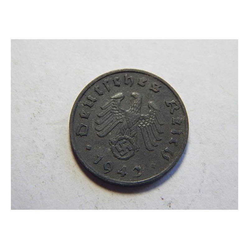 Německo 3. Říše 1 Reichspfennig 1942 J XF č30758 Německo 3. Říše 1 Reichspfennig 1942 J XF č30758