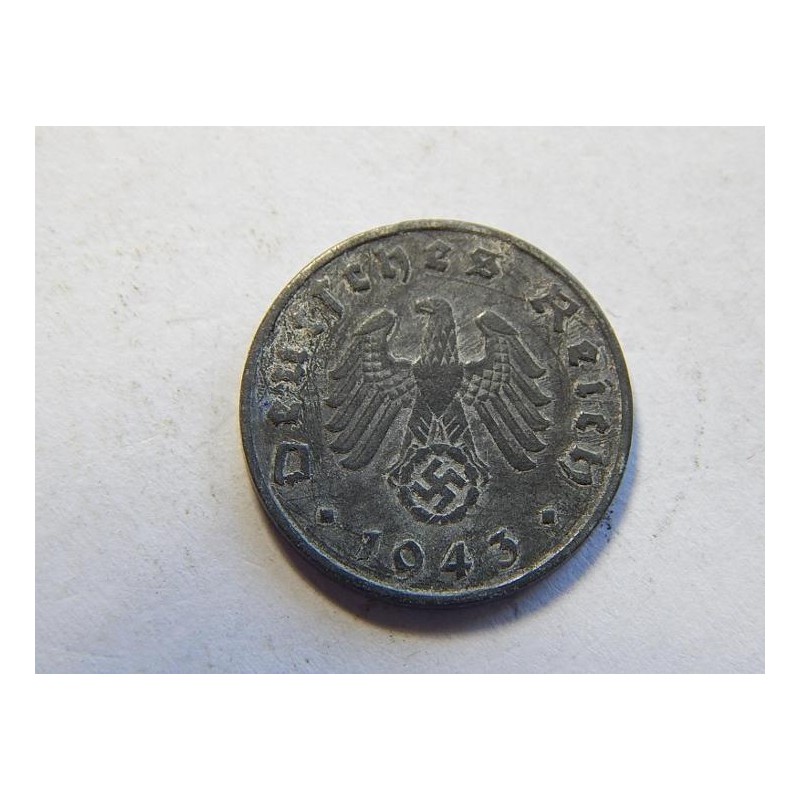 Německo 3. Říše 1 Reichspfennig 1943 A VF-XF č30684 Německo 3. Říše 1 Reichspfennig 1943 A VF-XF č30684