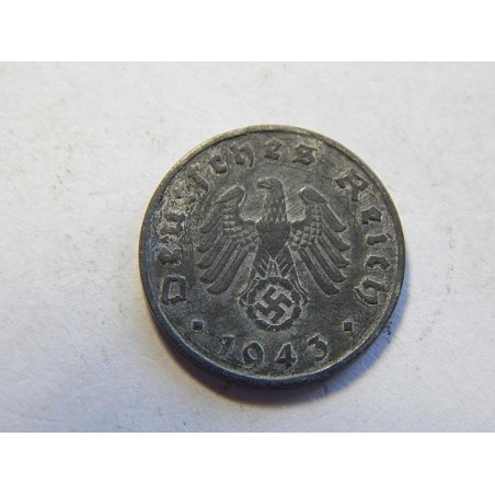 Německo 3. Říše 1 Reichspfennig 1943 A VF-XF č30684 