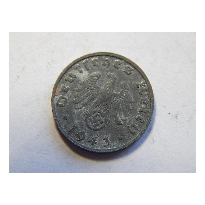 Německo 3. Říše 1 Reichspfennig 1943 B XF č30686 Německo 3. Říše 1 Reichspfennig 1943 B XF č30686