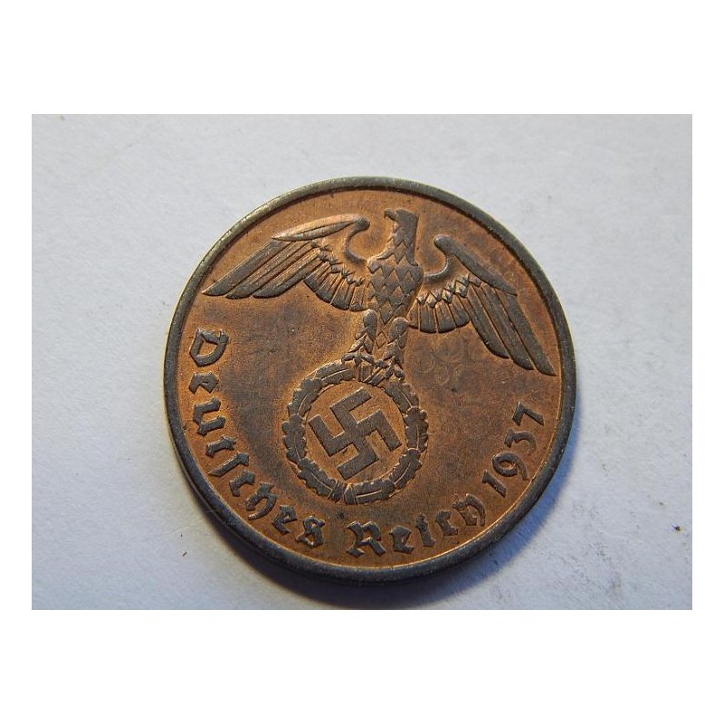 Německo 3. Říše 2 Reichspfennig 1937 A XF č30649 Německo 3. Říše 2 Reichspfennig 1937 A XF č30649