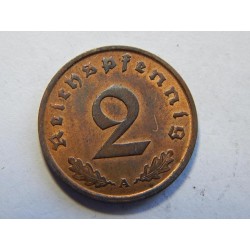 Německo 3. Říše 2 Reichspfennig 1937 A XF č30649 