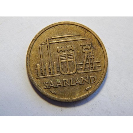 Německo Saarland 10 Franken 1954 XF č30656