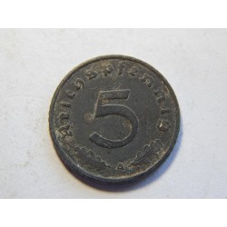 Německo 3. Říše 5 Reichspfennig 1942 A VF č30715 