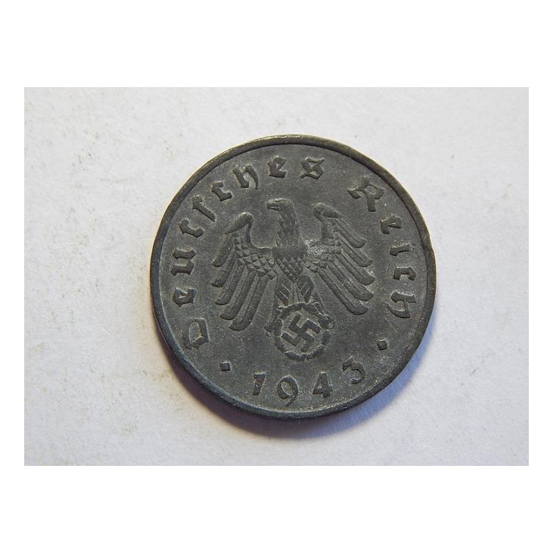 Německo 3. Říše 10 Reichspfennig 1943 F XF č30716 Německo 3. Říše 10 Reichspfennig 1943 F XF č30716