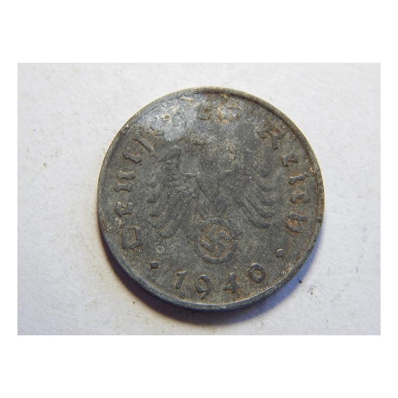 Německo 3. Říše 10 Reichspfennig 1940 G VF č30777 Německo 3. Říše 10 Reichspfennig 1940 G VF č30777