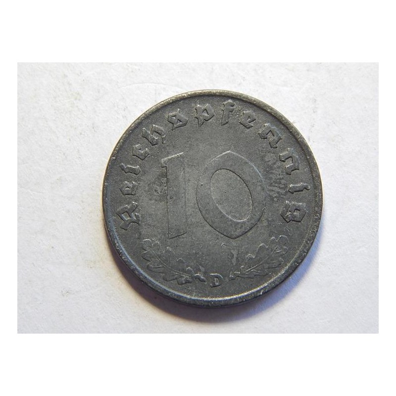 Německo 3. Říše 10 Reichspfennig 1941 D XF-UNC č30732 Německo 3. Říše 10 Reichspfennig 1941 D XF-UNC č30732