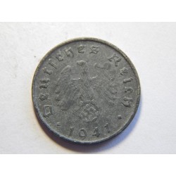 Německo 3. Říše 10 Reichspfennig 1941 D XF-UNC č30732 