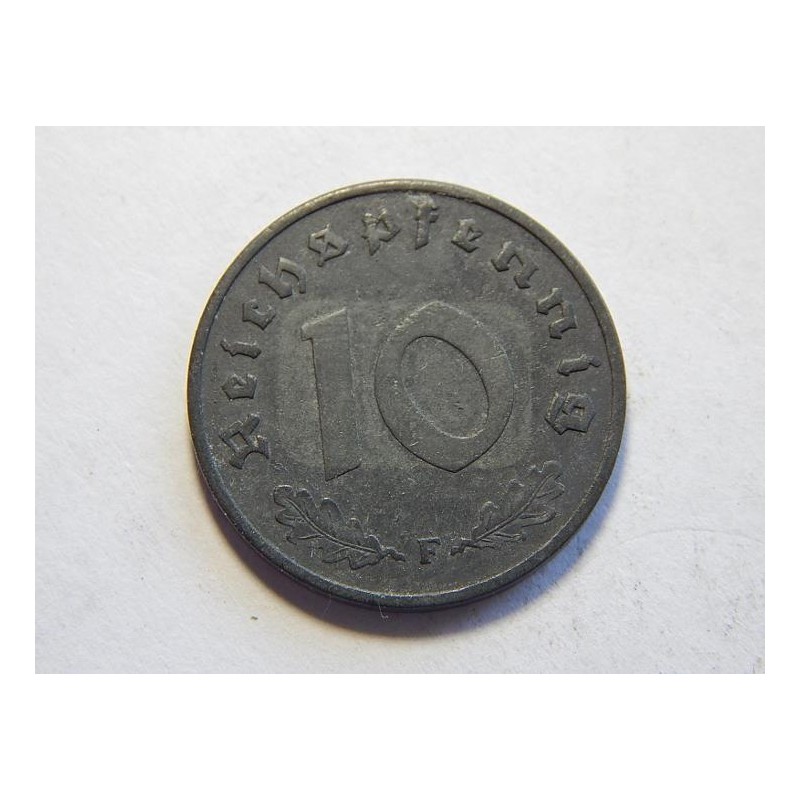 Německo 3. Říše 10 Reichspfennig 1942 F XF-UNC č30673 Německo 3. Říše 10 Reichspfennig 1942 F XF-UNC č30673
